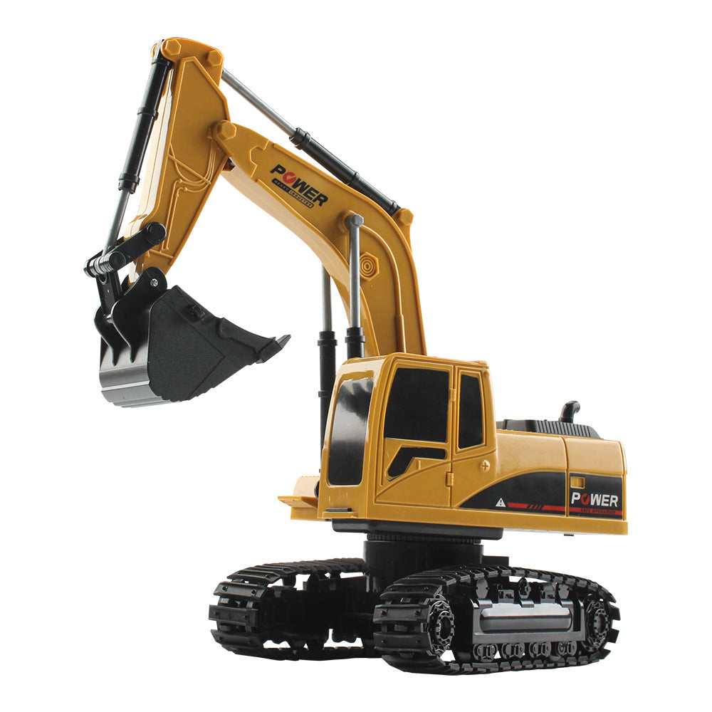 Sam's Toy World yellow electric remote control excavator for ages 6 and up with working scoop and tracks