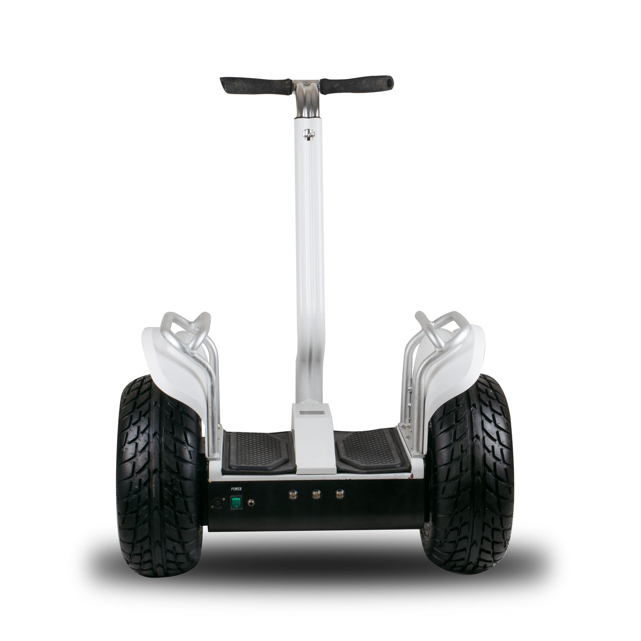 White 19 inch full size segway Ahmedabad Gujarat outdoor play equipment with large tires and T-handle