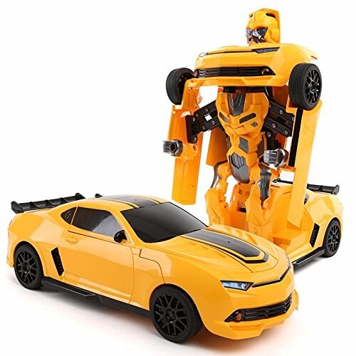 Sam's Toy World yellow RC cars remote control car transforming into a robot for ages 6 and up