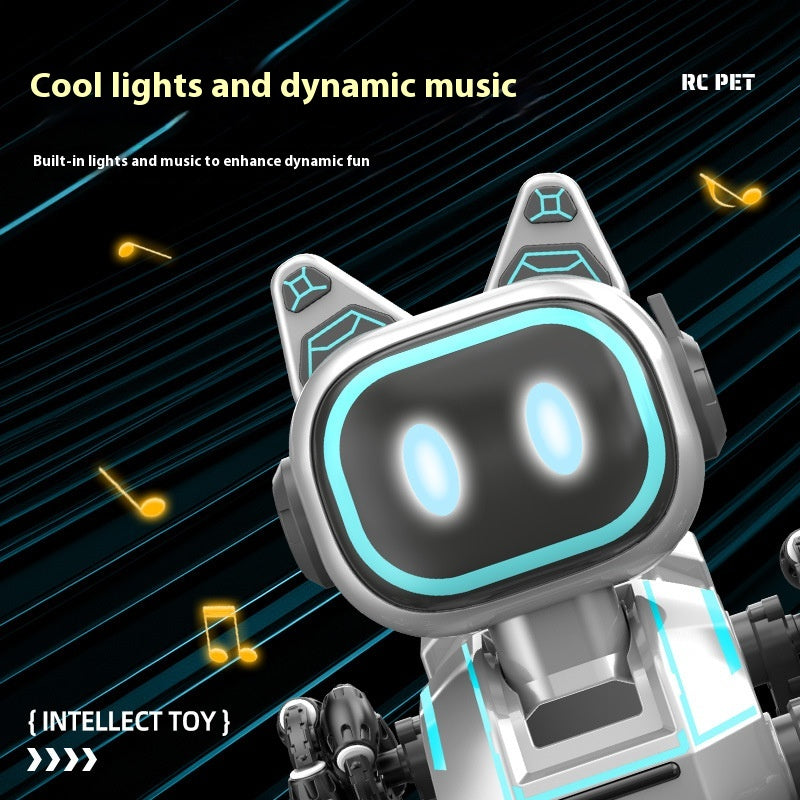 RC Pet Robot Dog with Cool Lights and Dynamic Music for Kids, Remote Control RC Car by Sam's Toy World
