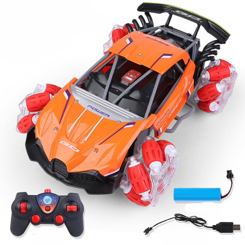 Remote control 360 degree rotation drift high car in orange for ages 8 and up from Sam's Toy World