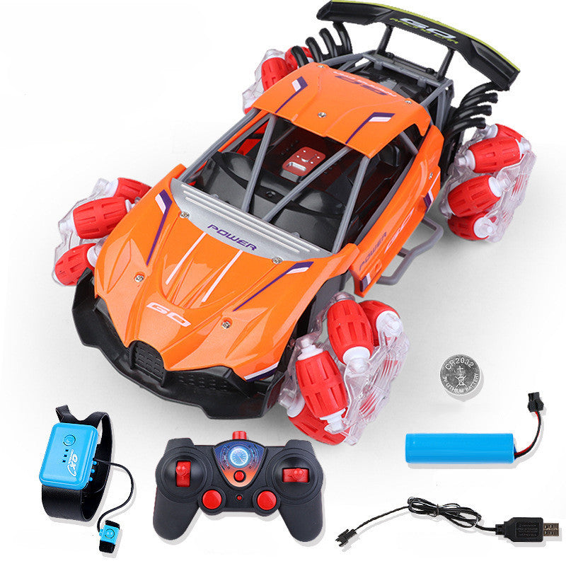 Remote control 360 degree rotation drift high car for kids, orange color by Sam's Toy World in Ahmedabad