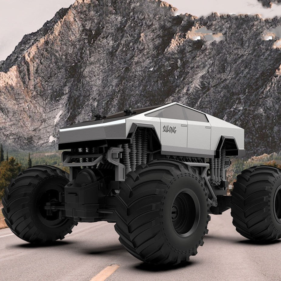 Sam's Toy World Silver Remote Control Car with Monster Truck Design for Ages 8 and Up
