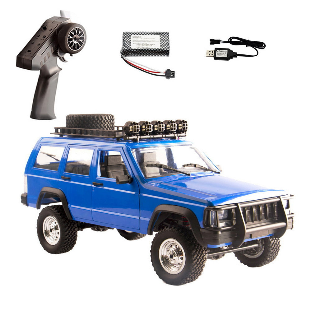 Remote control car with remote in blue, suitable for ages 8 and up from Sam's Toy World