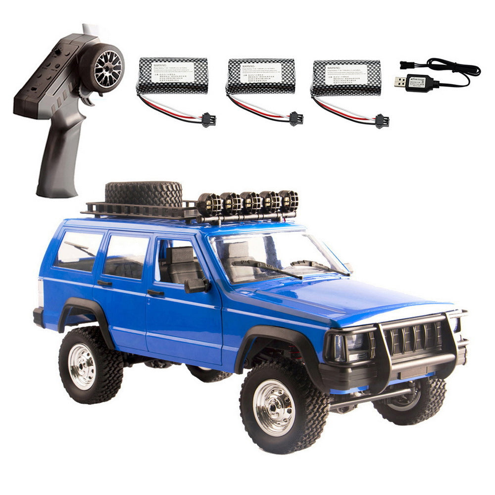 Sam's Toy World Remote Control Car with Remote in Blue for ages 8 and up featuring off-road design and three batteries