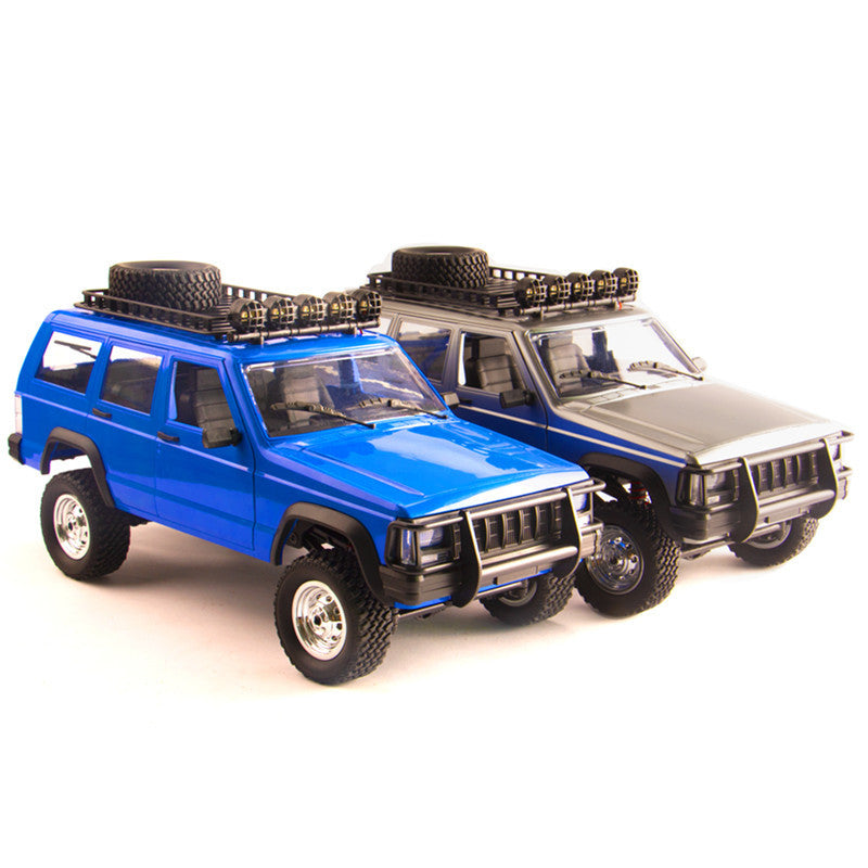 Remote control car with remote in blue and gray for ages 8 and up from Sam's Toy World