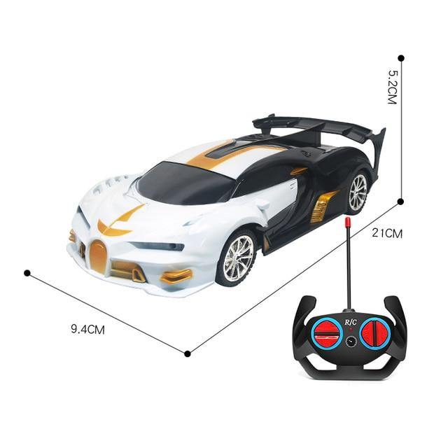 White and gold remote control toy car 4wd with sleek design and included remote, perfect for racing fun