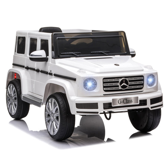 White Ride on kids battery operated car, Mercedes G-Class, for ages 3-8 from Sam's Toy World