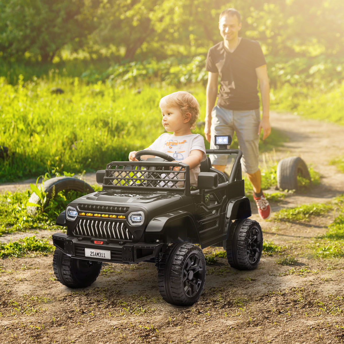 Ride on kids car, battery operated electric car in black for toddlers, from Sam's Toy World