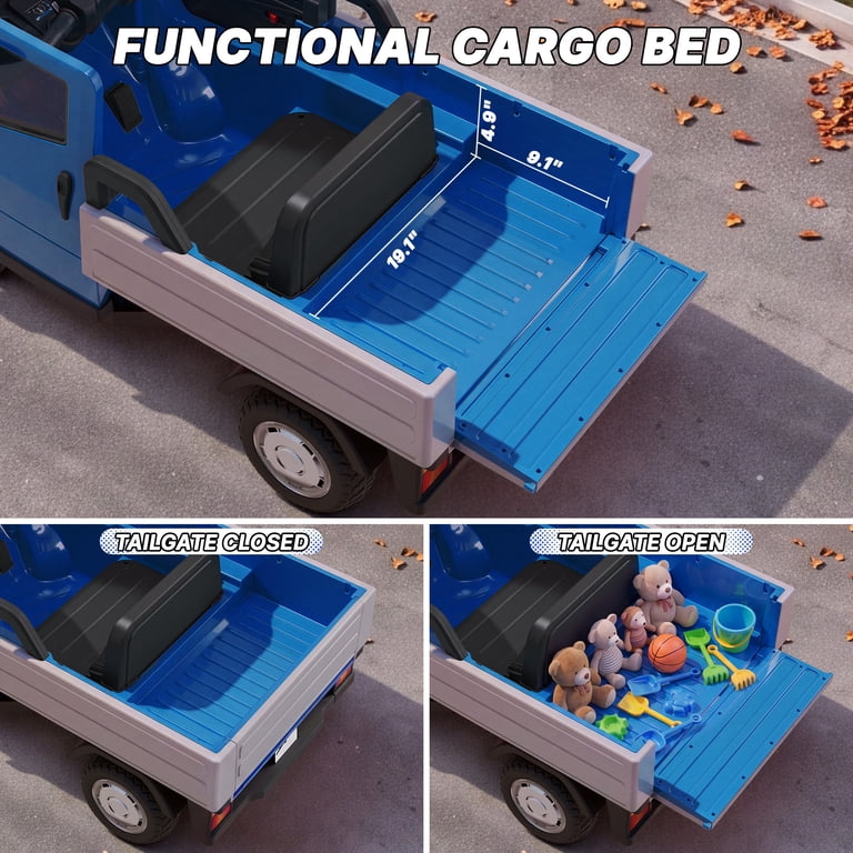 Blue Ride on kids tempo with functional cargo bed for ages 3-7 from Sam's Toy World in Ahmedabad
