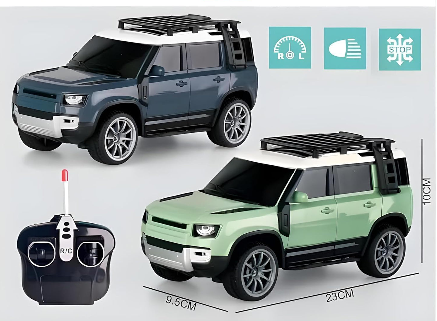 Buy Remote Control Defender 1:16 Scale Model Land Rover Rechargeable Car with Light,| somke | sams toy world Sam's Toy World  Sams toy world shop in Ahmedabad Gujarat 