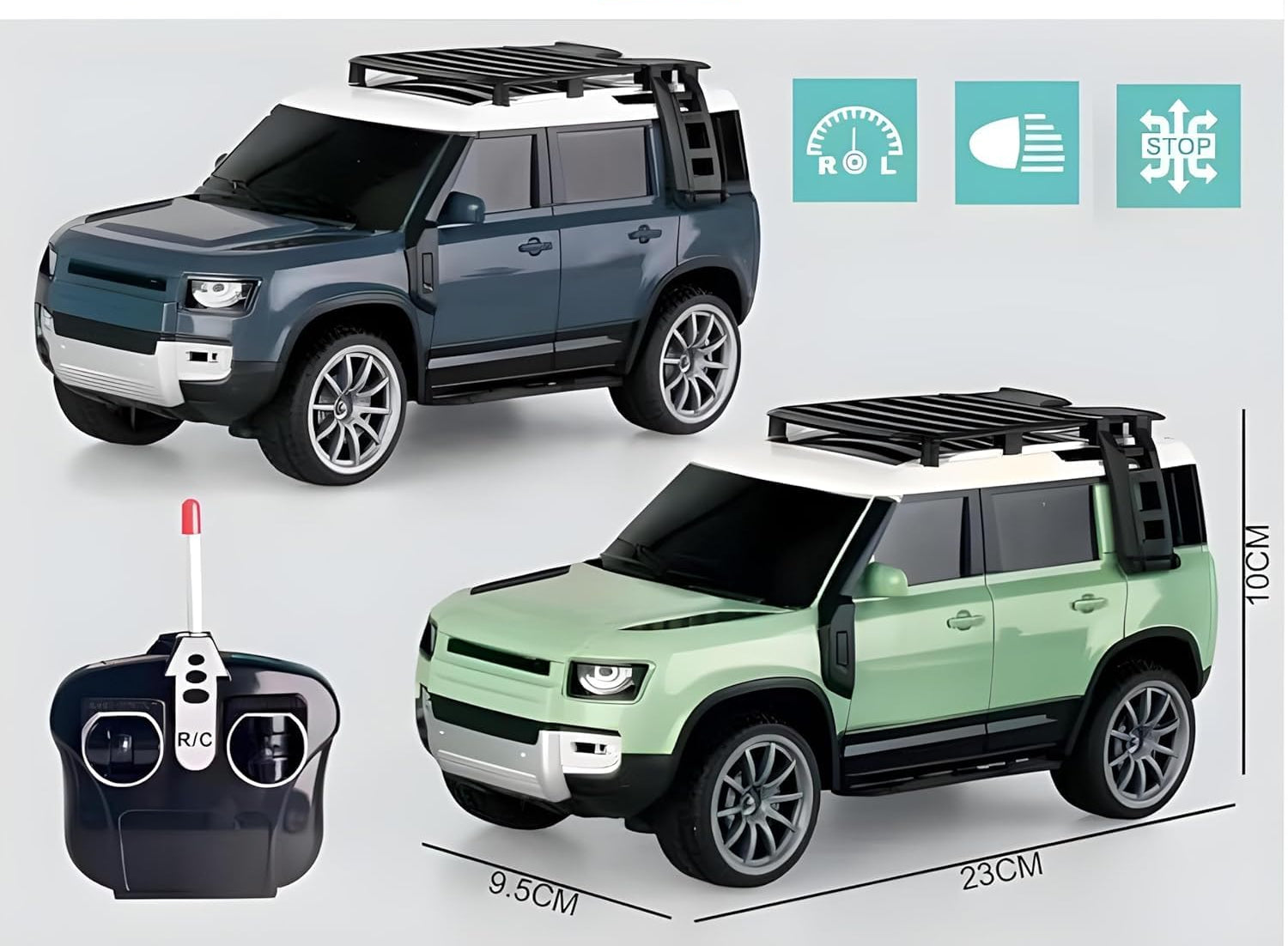 Buy Remote Control Defender 1:16 Scale Model Land Rover Rechargeable Car with Light,| somke | sams toy world Sam's Toy World  Sams toy world shop in Ahmedabad Gujarat 