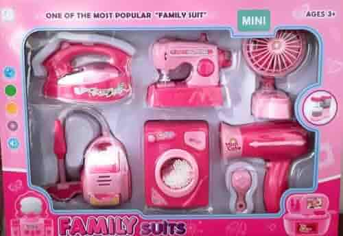 Buy Household Utility Toy Set for Kids Working Household Appliances Toy Set |Dryer| Washing Sewing Machine| Fan, Vacuum Cleanerl  Light & Sound Toy for Girls samstoy.in Sams toy world shop in Ahmedabad Gujarat 