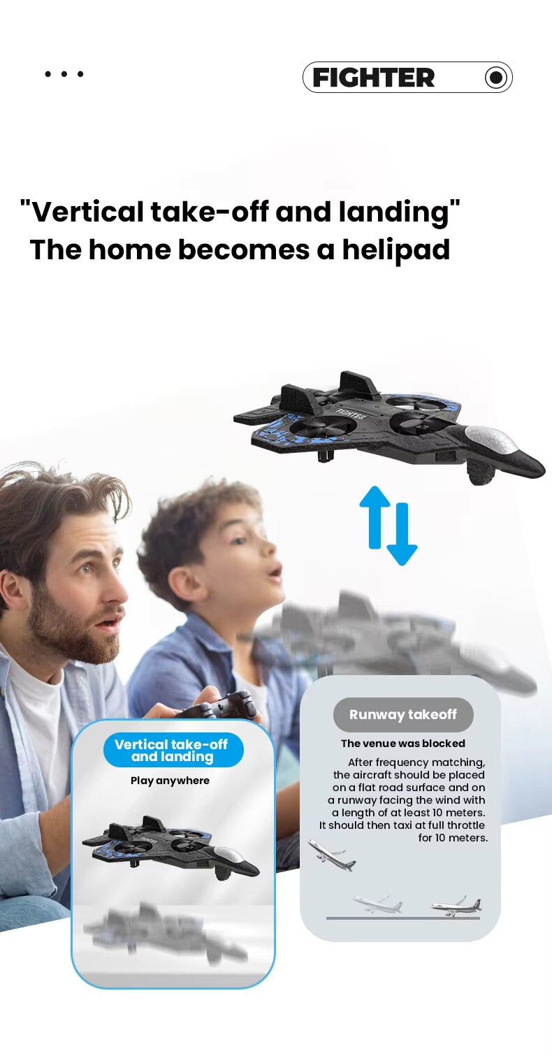 Buy Rc Remote Drone Glider Flying Toy With Light Jet Airplane 2.4G EPP Stunt kids Remote Control Foam Fighter Plane samstoy.in Sams toy world shop in Ahmedabad Gujarat 