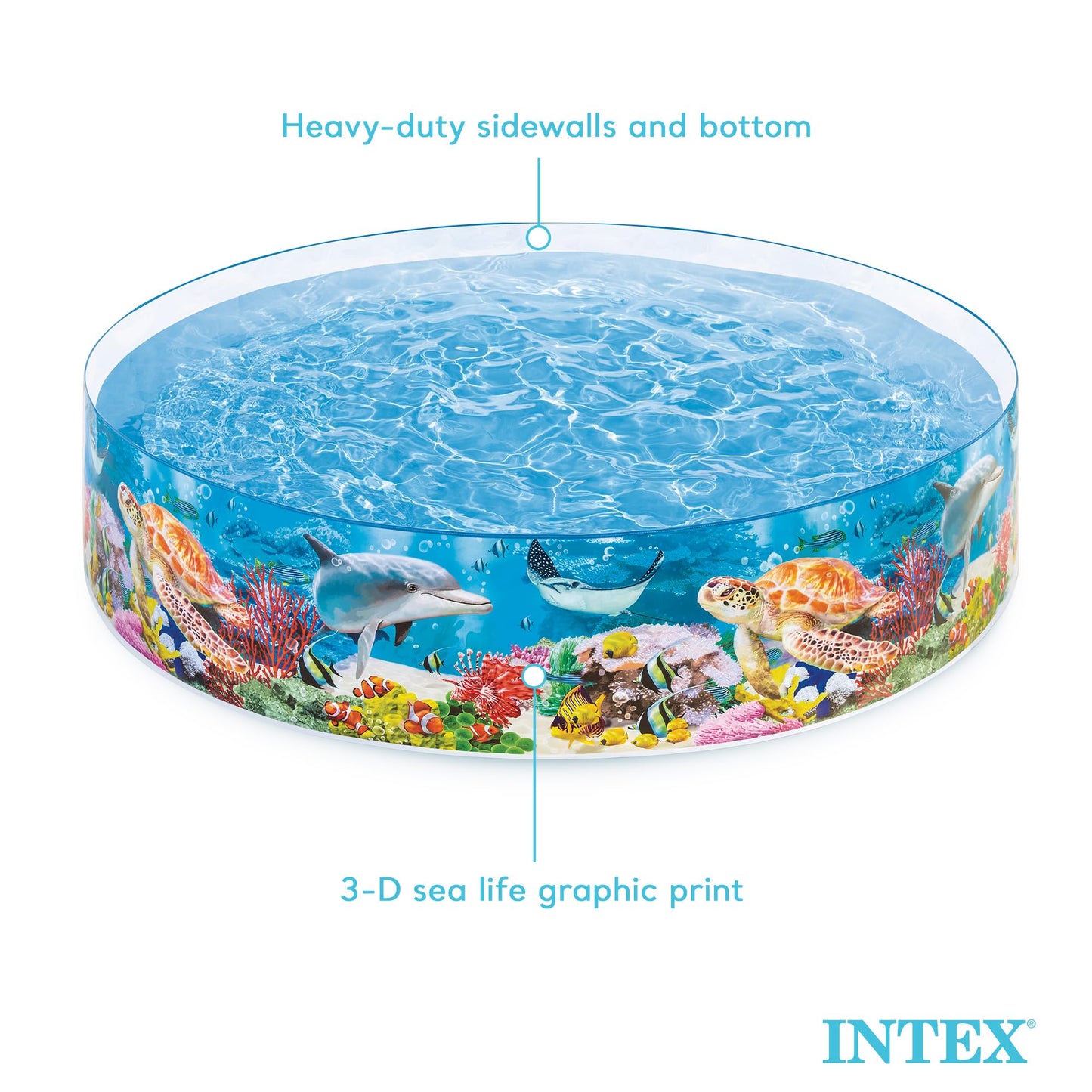 Intex 5 Feet x 18 Inch SnapSet Instant Round Plastic Above Ground Swimming Kiddie Pool | Sam's Toys world Ahmedabad