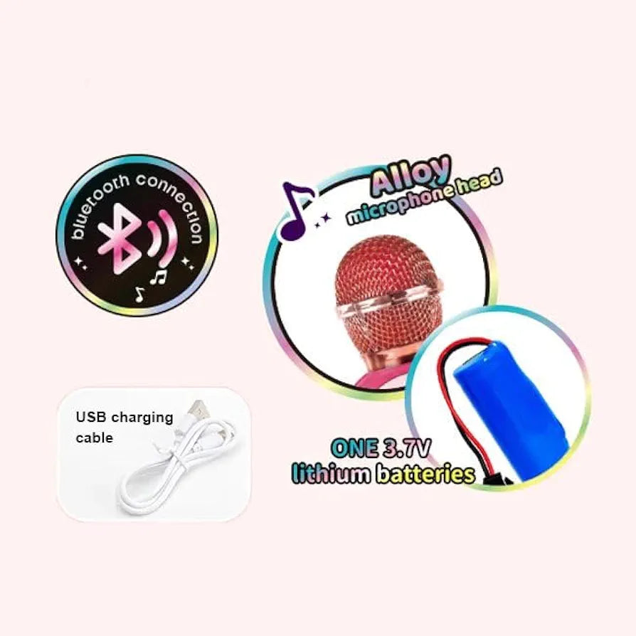 Buy Bluetooth Wireless Karaoke Microphone for Kids – Portable Singing Toy with LED Lights, Voice Changer, Rechargeable Battery, Bluetooth & TF Card Support  | sams toy world Sam's Toy World  Sams toy world shop in Ahmedabad Gujarat 