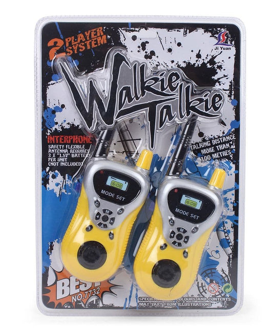 Buy Wakiee|takiee Toy 2-Player System, Yellow and Black, LCD Display, Interphone Communication Set, Safety Flexible Antenna, Ages 3+, samstoy.in Sams toy world shop in Ahmedabad Gujarat 