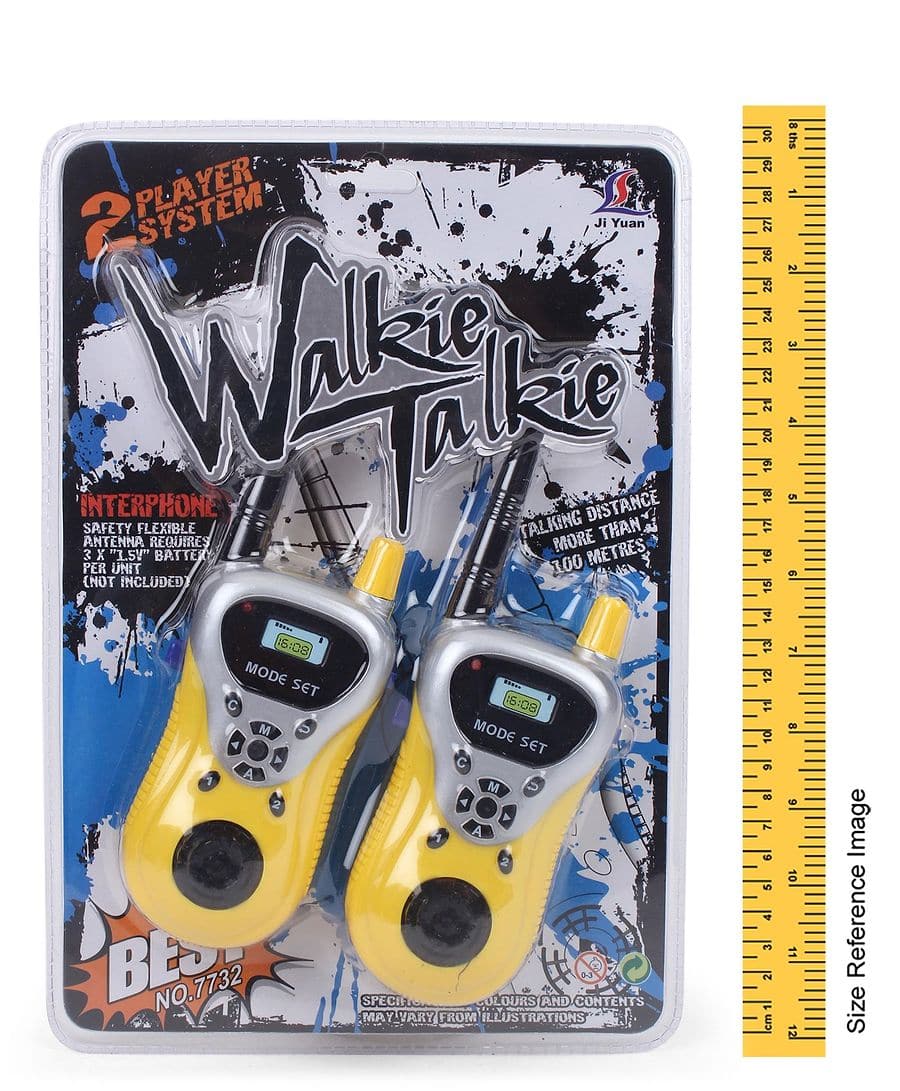 Buy Wakiee|takiee Toy 2-Player System, Yellow and Black, LCD Display, Interphone Communication Set, Safety Flexible Antenna, Ages 3+, samstoy.in Sams toy world shop in Ahmedabad Gujarat 