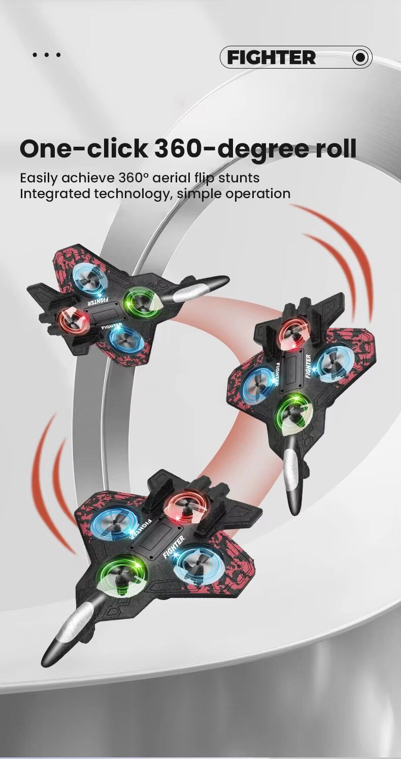 Buy Rc Remote Drone Glider Flying Toy With Light Jet Airplane 2.4G EPP Stunt kids Remote Control Foam Fighter Plane samstoy.in Sams toy world shop in Ahmedabad Gujarat 