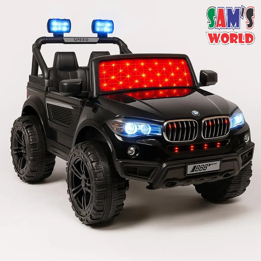 Buy BMW Black New 12v Battery operated jeep car for kids | Ride on car | 1 TO 10 years samstoy.in Sams toy world shop in Ahmedabad Gujarat 