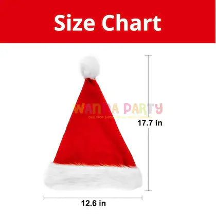 Buy Plush Santa Red Hat With Plush Ball, Velvet Red Santa Hat For Christmas, X-mas Party Hat for Adults, Santa Claus Hats | sams toy world Sam's Toy World  Sams toy world shop in Ahmedabad Gujarat 