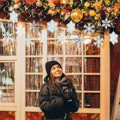 Buy Christmas Hanging Snowflakes Tree Decoration, Wall Tree Hanging Ornaments  6 Pcs | sams toy world Sam's Toy World  Sams toy world shop in Ahmedabad Gujarat 