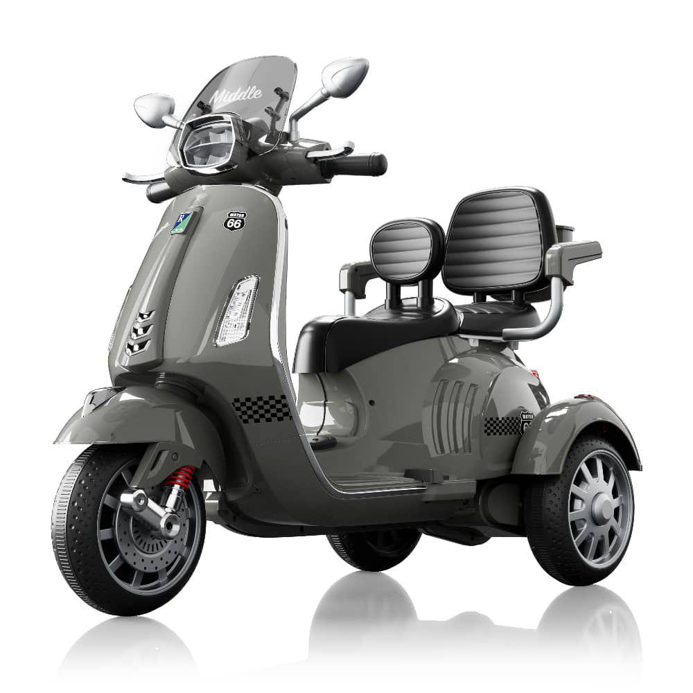 2 Seater Big Size Ride-On 12V Battery Vespa scooter with 3 Wheels Power for Children | Boy & Girl Gift