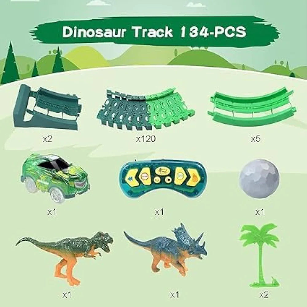 Buy Car Dinosaur with Flexible Tracks, Mini Car Toys for Kids, 2 Dinosaur Toy Figures &  Bridge | Toys for 3 + | sams toy World Sam's Toy World  Sams toy world shop in Ahmedabad Gujarat 