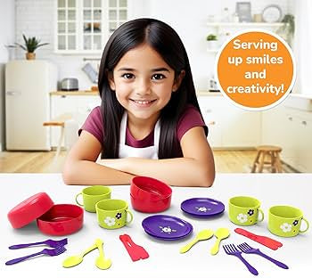 Buy Giggles Funskool Dish Set | Colourful Pretend and Play Cooking Set|Role Play, Toy for Kids|3 Years and Above, Preshool Toys| 24 Piece Set, samstoy.in Sams toy world shop in Ahmedabad Gujarat 