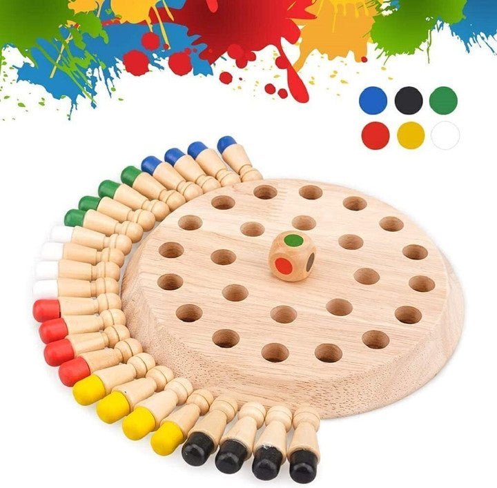 Buy Wooden Memory Match Stick Chess Game | Color Memory Chess, Parent-Child Interaction Toy | Educational Intelligent Logic Game and Brainteaser Toys for Boys and Girls (Chess) Sam's Toy World  Sams toy world shop in Ahmedabad Gujarat 