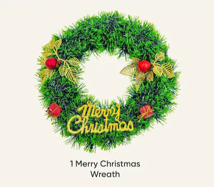 Buy Decoration Kit Mery Christmas Wreath 12 inch | Sams toy world Sam's Toy World  Sams toy world shop in Ahmedabad Gujarat 