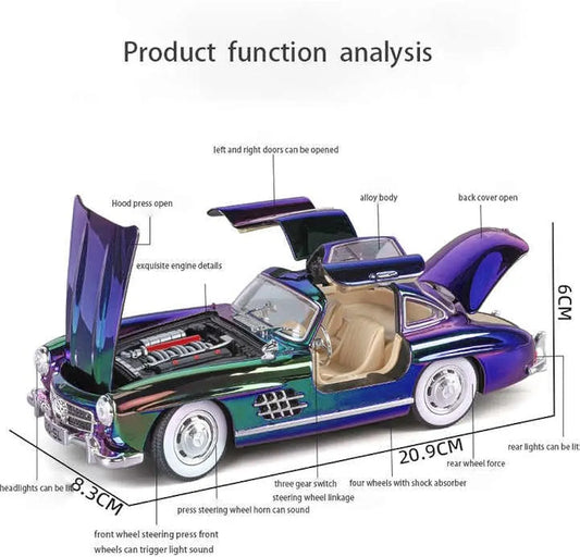 Buy Mercedees Benzs 300SL 1936 Vintage Classic Car Alloy Car Model Sound and Light Pull Back Childrens Toy | sams toy world Sam's Toy World  Sams toy world shop in Ahmedabad Gujarat 
