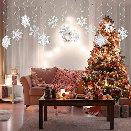 Buy Christmas Hanging Snowflakes Tree Decoration, Wall Tree Hanging Ornaments  6 Pcs | sams toy world Sam's Toy World  Sams toy world shop in Ahmedabad Gujarat 