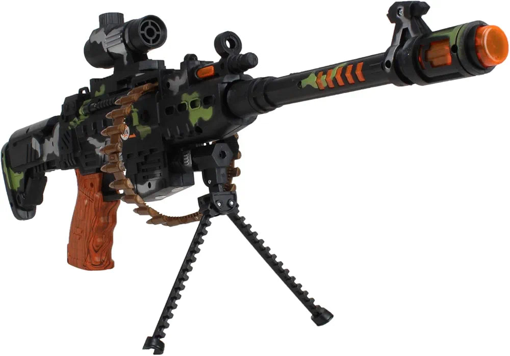 Buy The machine toy gun is made with care and special attention to detail. The shooting sound is clear and realistic and the lights bright and fun. The toy gun will give your child many hours of fun | sams toy world Sam's Toy World  Sams toy world shop in Ahmedabad Gujarat 