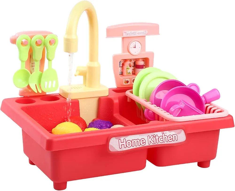 Buy Washbasin Toy, Electric Kitchen Play Sink with Water Circuit, Dishwasher, Toys with Simulated Tap and Included Kitchen Accessories for Children | sams toy world Sam's Toy World  Sams toy world shop in Ahmedabad Gujarat 