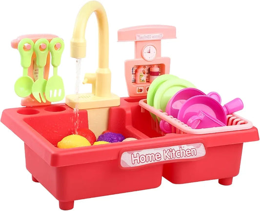 Buy Washbasin Toy, Electric Kitchen Play Sink with Water Circuit, Dishwasher, Toys with Simulated Tap and Included Kitchen Accessories for Children | sams toy world Sam's Toy World  Sams toy world shop in Ahmedabad Gujarat 
