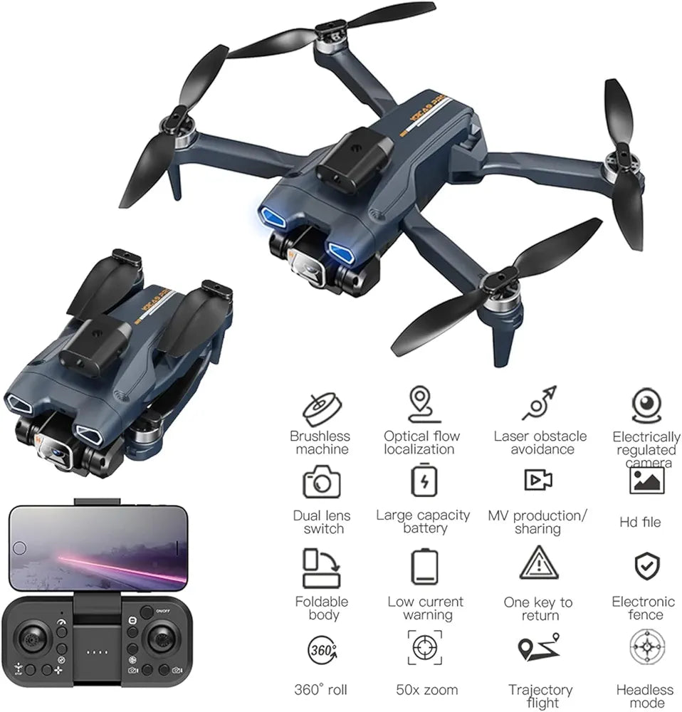 Buy New 2.4G WiFi FPV Drone with Camera Hd 4K/6K HD Camera 18mins Flight Time Brushless Foldable RC Drone Quadcopter RTF for Adult. RC MODEL | sams toy world Sam's Toy World  Sams toy world shop in Ahmedabad Gujarat 
