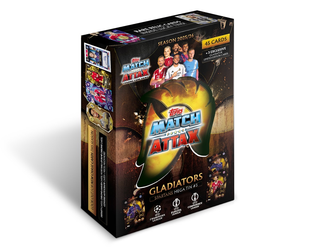Match Attax Champions League 25/26 Mega Tin Random Color (45 Cards + 3 Gladiators Limited Edition)