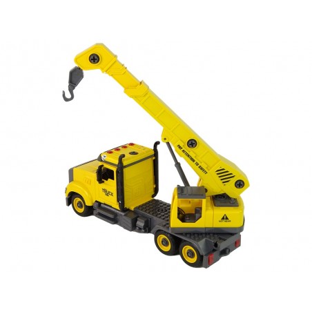 Crane Truck for Unscrewing and Twisting Yellow Crane Truck for Unscrewing and Twisting Yellow