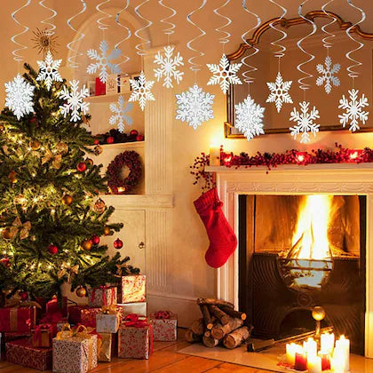 Buy Christmas Hanging Snowflakes Tree Decoration, Wall Tree Hanging Ornaments  6 Pcs | sams toy world Sam's Toy World  Sams toy world shop in Ahmedabad Gujarat 