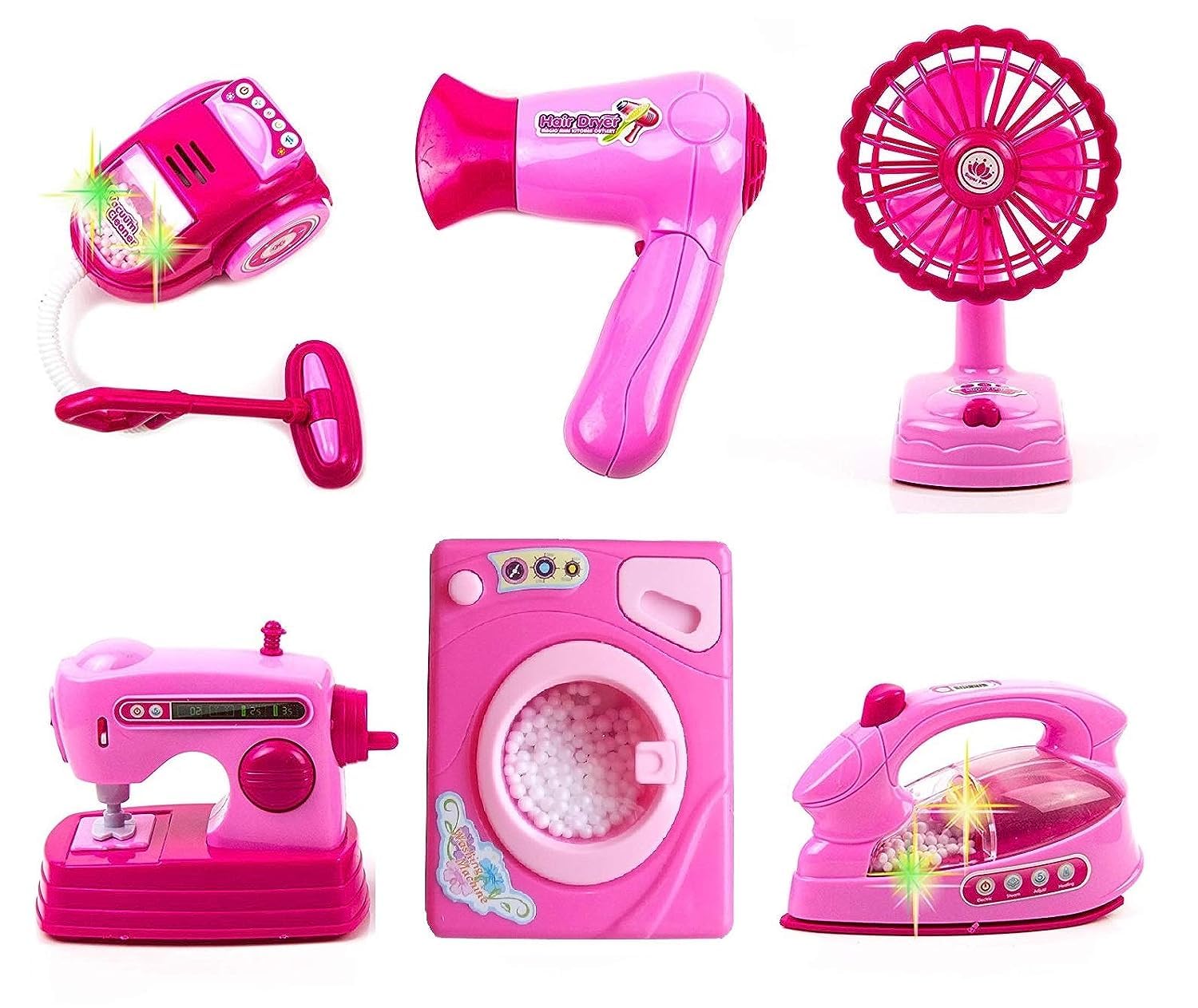 Buy Household Utility Toy Set for Kids Working Household Appliances Toy Set |Dryer| Washing Sewing Machine| Fan, Vacuum Cleanerl  Light & Sound Toy for Girls samstoy.in Sams toy world shop in Ahmedabad Gujarat 