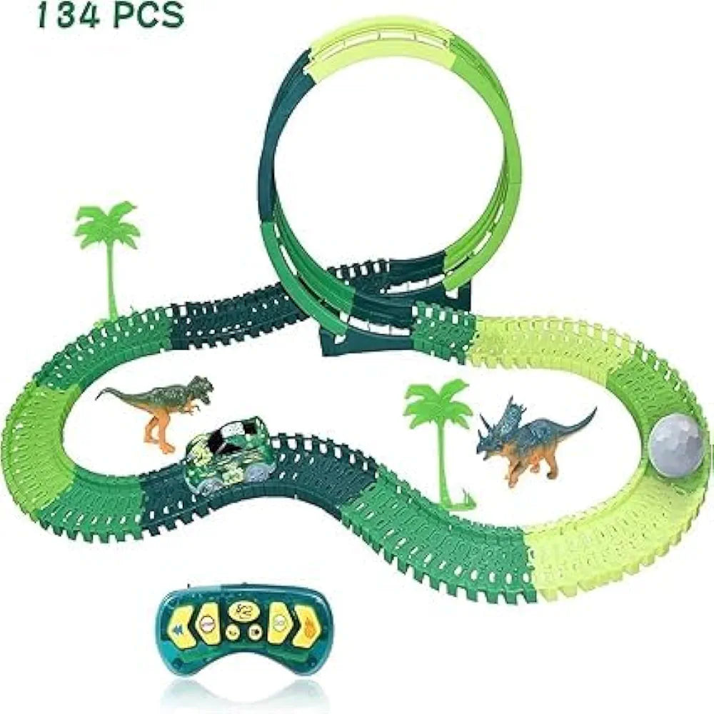 Buy Car Dinosaur with Flexible Tracks, Mini Car Toys for Kids, 2 Dinosaur Toy Figures &  Bridge | Toys for 3 + | sams toy World Sam's Toy World  Sams toy world shop in Ahmedabad Gujarat 