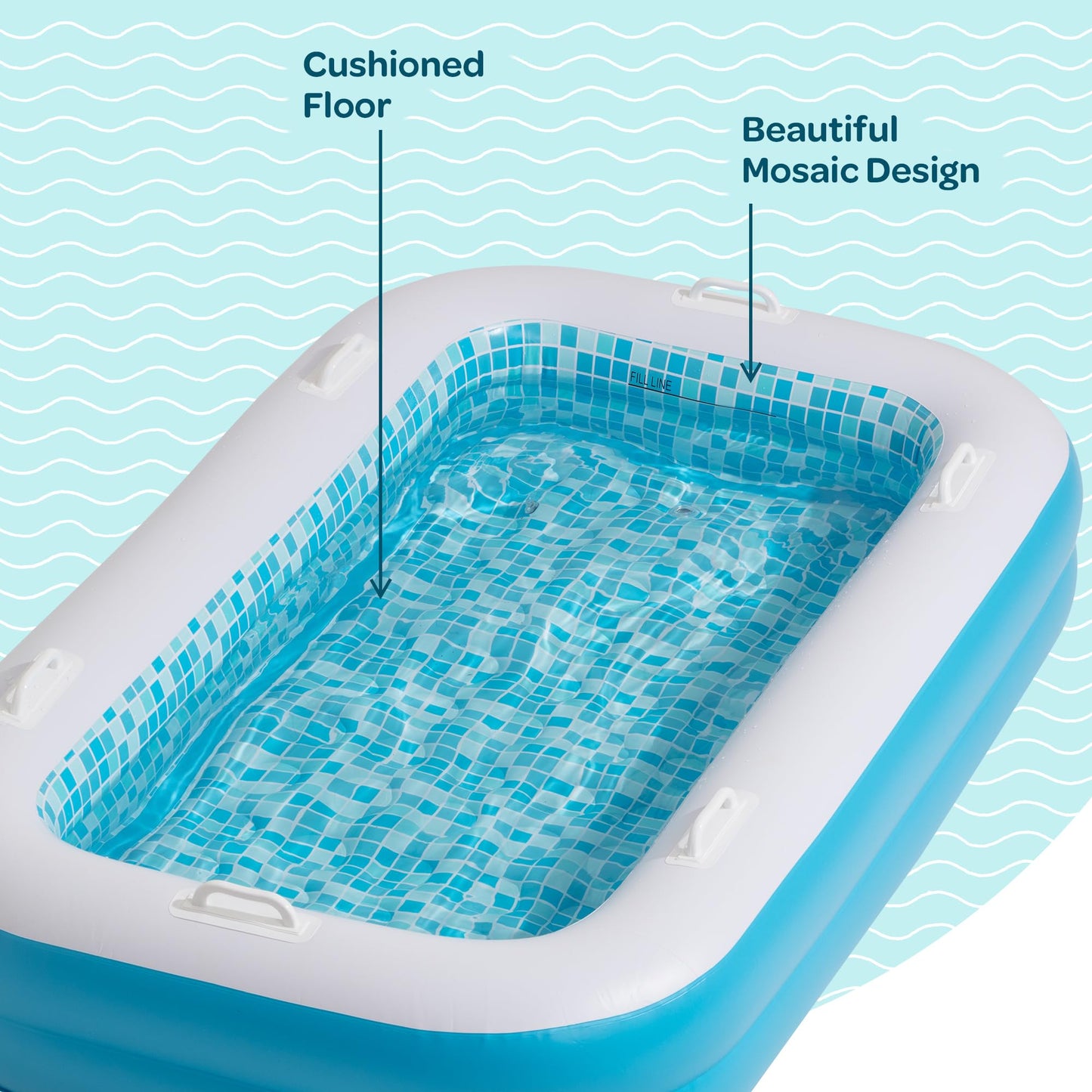 Intex Soft Inflatable Rectangular Swimming Pool | 6 feet | Sams Toy World Ahmedabad Gujarat