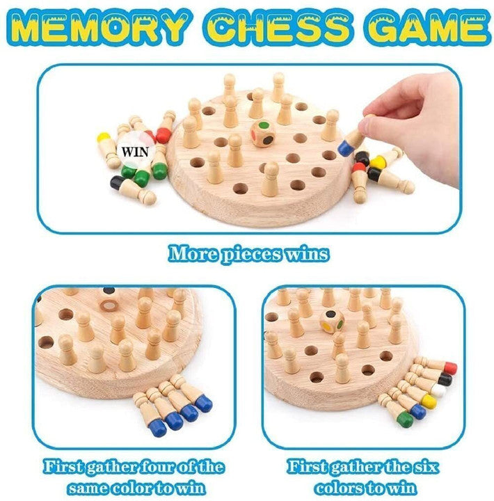 Buy Wooden Memory Match Stick Chess Game | Color Memory Chess, Parent-Child Interaction Toy | Educational Intelligent Logic Game and Brainteaser Toys for Boys and Girls (Chess) Sam's Toy World  Sams toy world shop in Ahmedabad Gujarat 