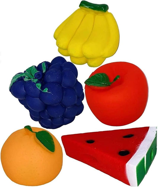 Baby - Colorful Fruits Shaped Squeezable Bathtub Bathing Toys for New Born - Multi Color | Sam's toy world