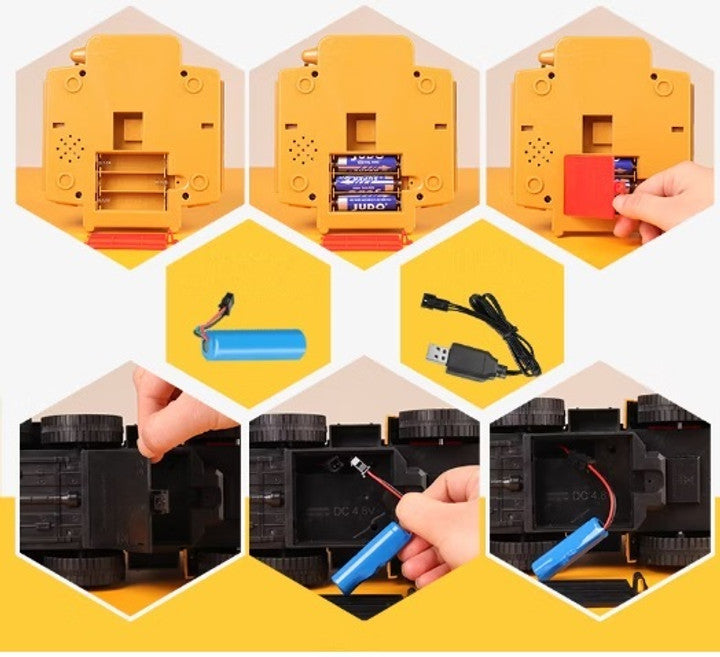 Buy RC Dump Truck Remote Control Construction Vehicle Toy with Sound and Light | sams toy world samstoy.in Sams toy world shop in Ahmedabad Gujarat 