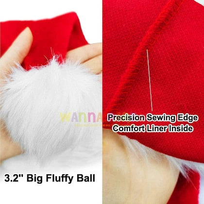 Buy Plush Santa Red Hat With Plush Ball, Velvet Red Santa Hat For Christmas, X-mas Party Hat for Adults, Santa Claus Hats | sams toy world Sam's Toy World  Sams toy world shop in Ahmedabad Gujarat 