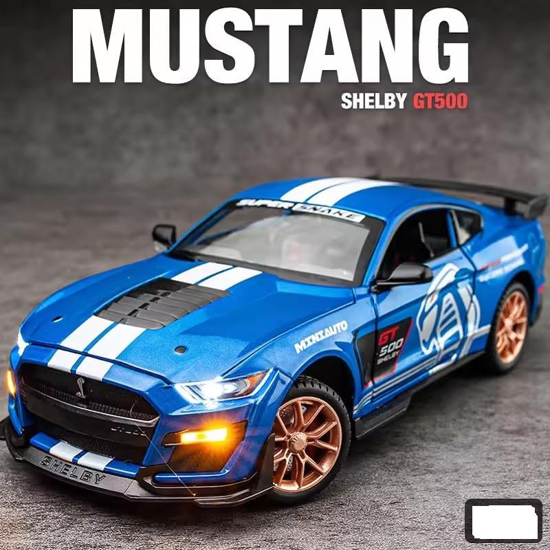 Buy Exclusive Alloy Metal Pull Back Die-cast Car Model with Sound Light Mini Auto Toy for Kids Metal Model Toy Car with Sound and Light [New Model] (1.32 Scale Mustang Shelby GT500-BLUE) | sams toy World Sam's Toy World  Sams toy world shop in Ahmedabad Gujarat 
