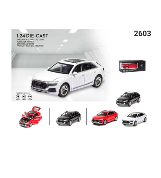 Buy Metal Pull Back Audi Q8 Die-cast Car | Scale Model with Sound Light | Car with Front 2 Doors & Dicky Open | sams toy world Sam's Toy World  Sams toy world shop in Ahmedabad Gujarat 