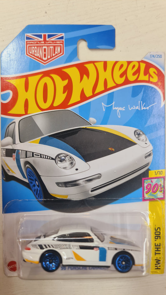 Hot Wheels 96 Porsche Carrera HW 90S Ages 3 and Up (Blue) Sams world